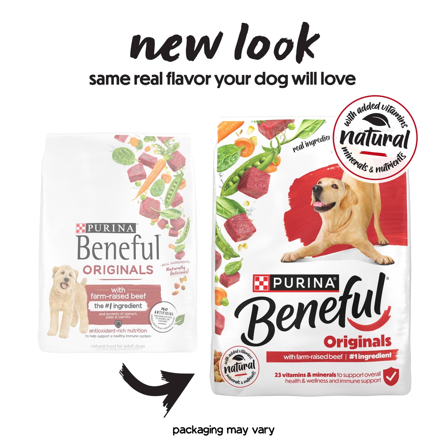 Purina Beneful Originals with Farm-Raised Beef Natural Dry Dog Food Recipe with Added Vitamins, Minerals and Nutrients, 14 lb Bag