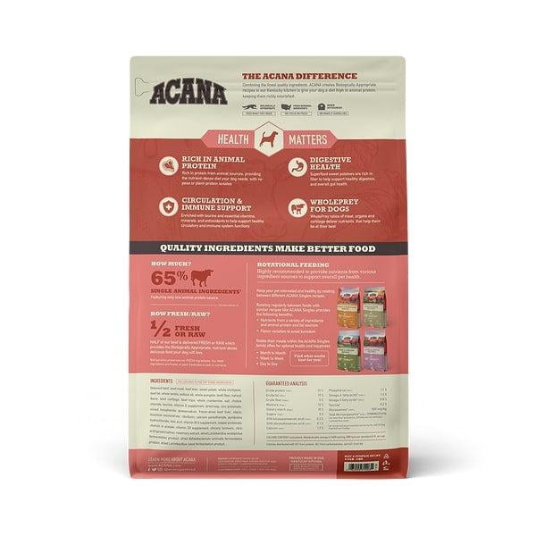ACANA Singles, Beef and Pumpkin Recipe, Limited Ingredient Diet Dry Dog Food 25 lb