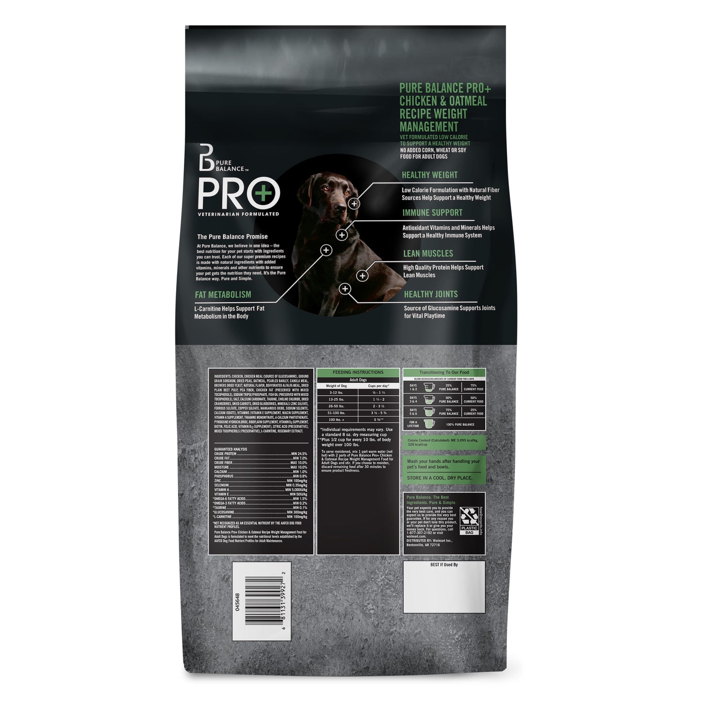 Pure Balance Pro+ Weight Management Chicken & Oatmeal Recipe Dry Dog Food, 8 lbs