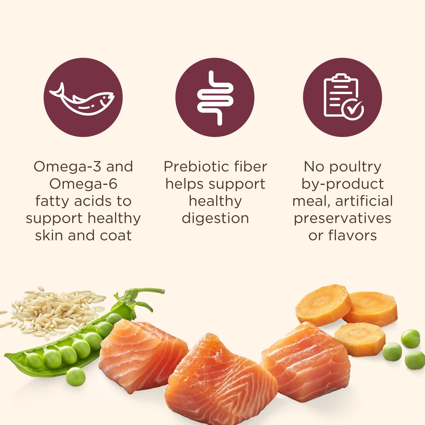 Nutrish Real Salmon, Veggies & Brown Rice Recipe Whole Health Blend Dry Dog Food, 26 lb. Bag (Rachael Ray)