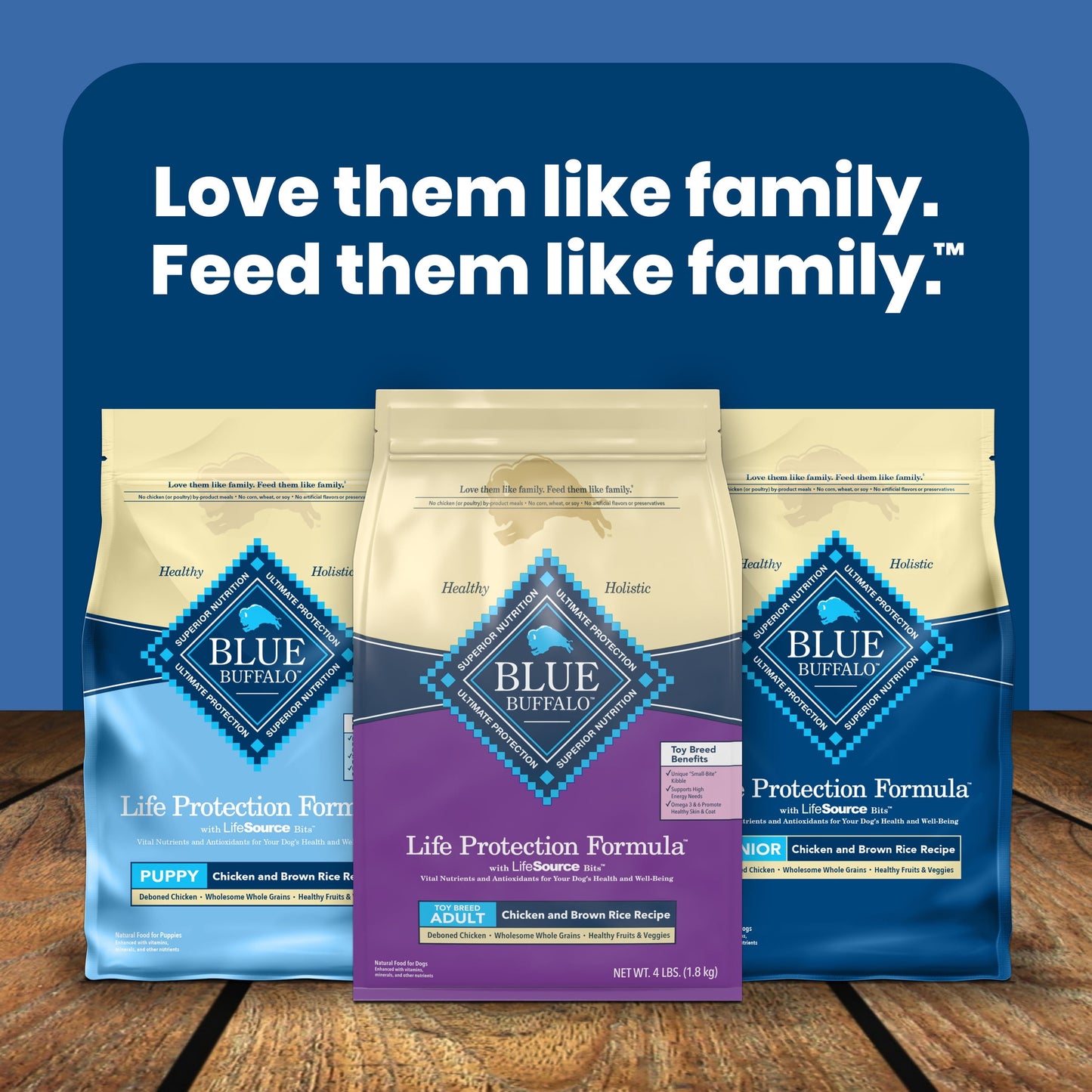 Blue Buffalo Life Protection Formula Toy Breed Dry Dog Food Chicken & Brown Rice 4 lbs.
