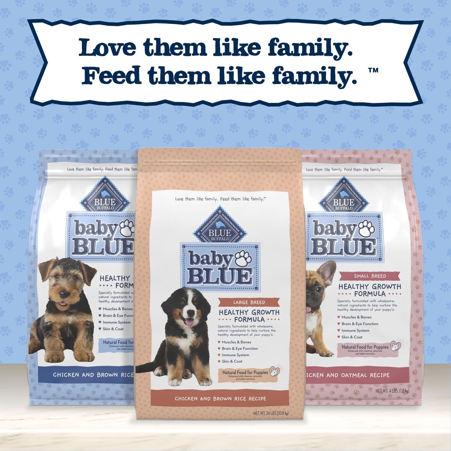 Blue Buffalo Baby BLUE Large Breed Puppy Dry Dog Food, Chicken & Brown Rice, 24-lb. Bag