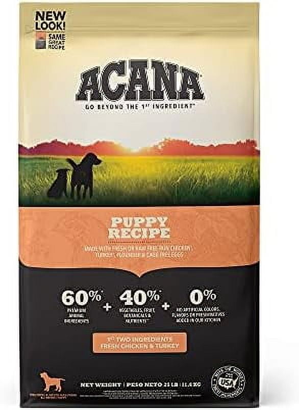ACANA Grain Free Dry Dog Food, Puppy Recipe, 25lb
