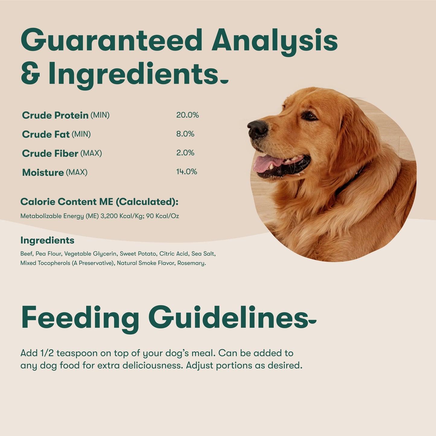 (2 pack) Jinx Crumbles Beef Recipe Flavor-Boosting Natural Dog Food Topper, 4 oz Bag