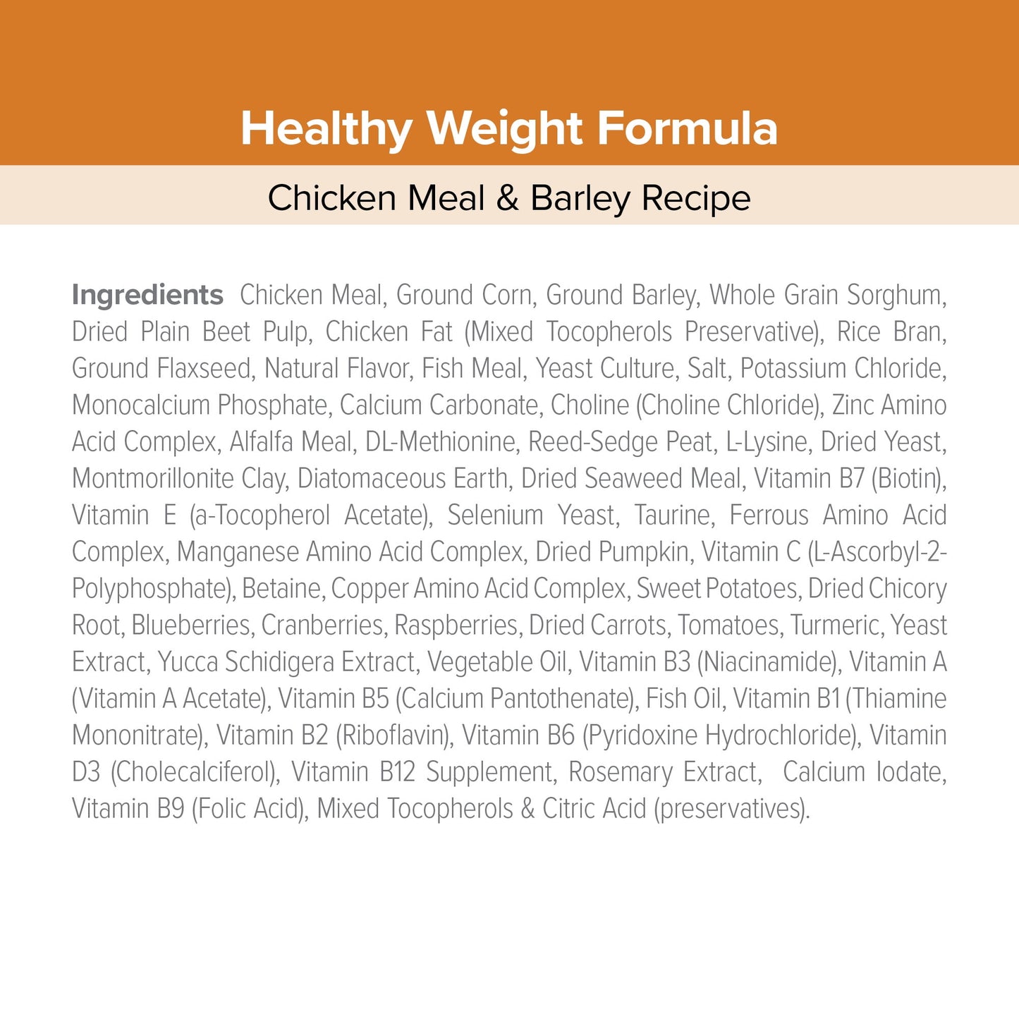 EnTrust Premium Adult Dog Food for Weight Control Chicken Meal and Barley Recipe 33lbs