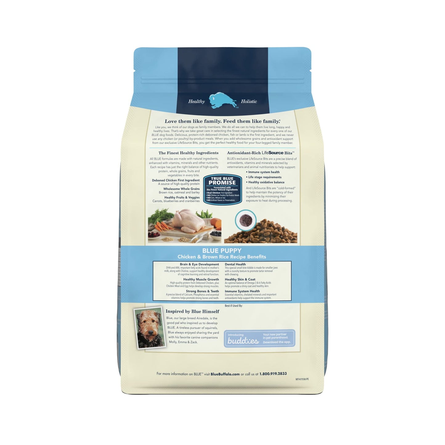 Blue Buffalo Life Protection Formula Natural Puppy Dry Dog Food, (Pack of 2)
