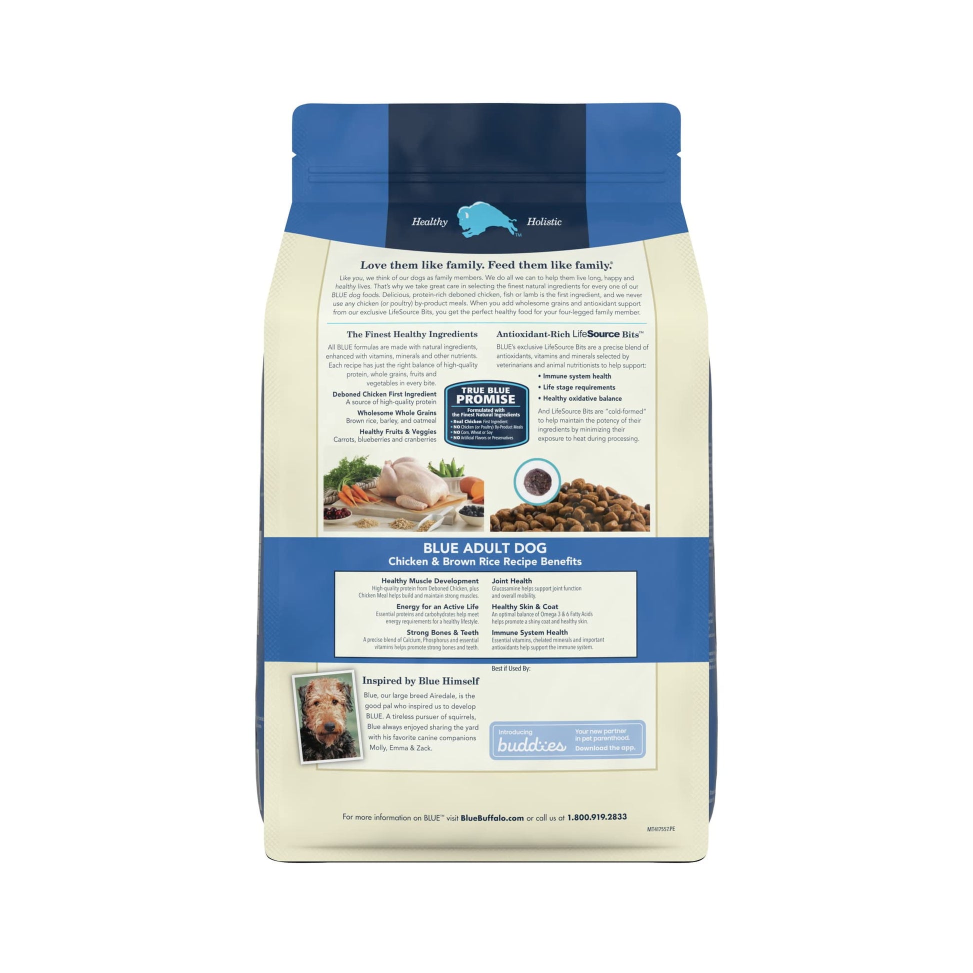 Blue Buffalo Life Protection Formula Natural Adult Dry Dog Food (Pack of 4)
