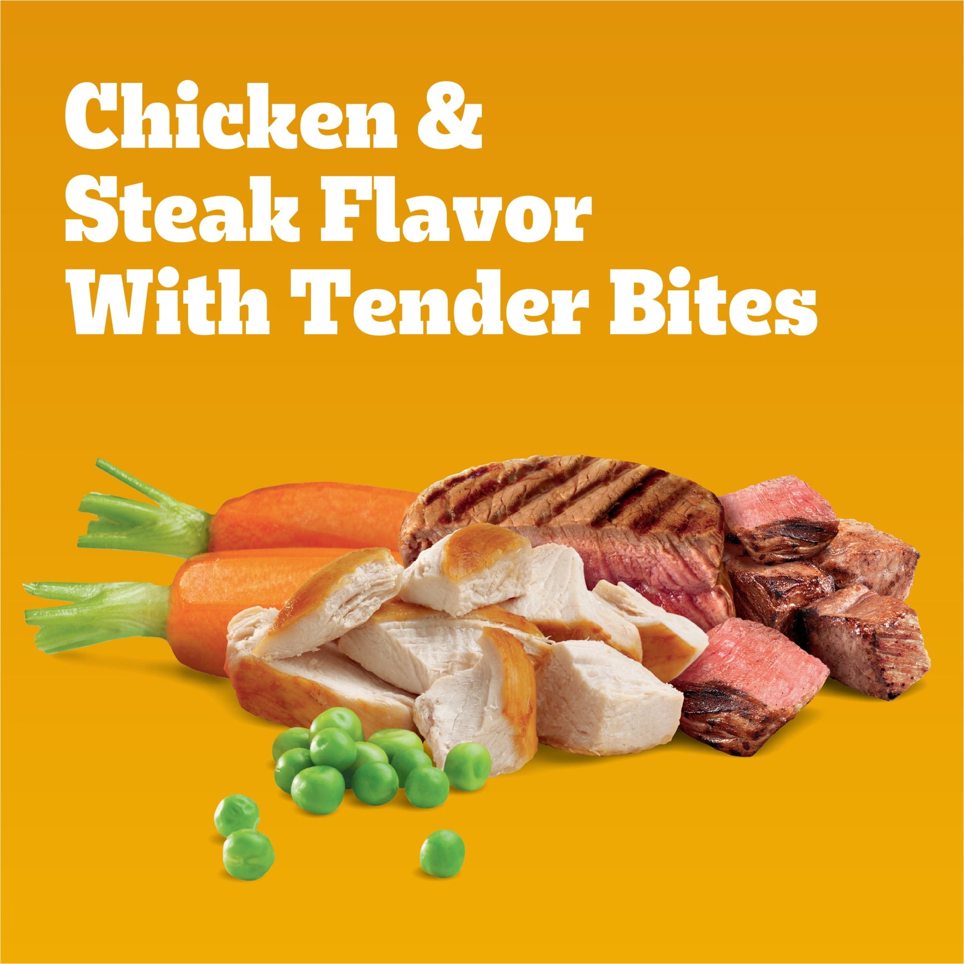 Pedigree With Tender Bites Complete Nutrition Adult Dry Dog Food Chicken & Steak Flavor Dog Kibble, 30 Lb Bag