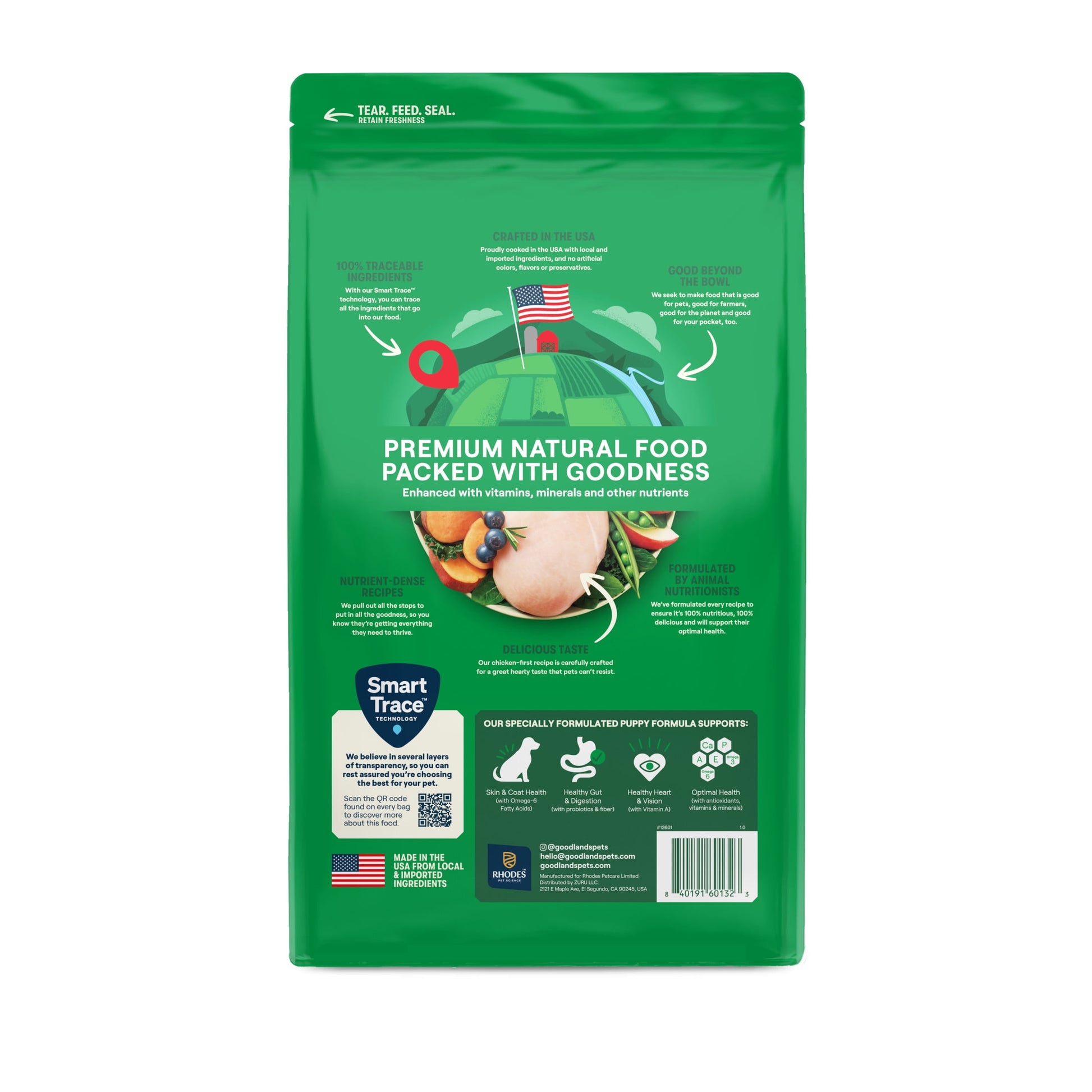 Goodlands Cage-Free Chicken Flavor, Dry Small Dog Food with Probiotics, 6 lb Bag