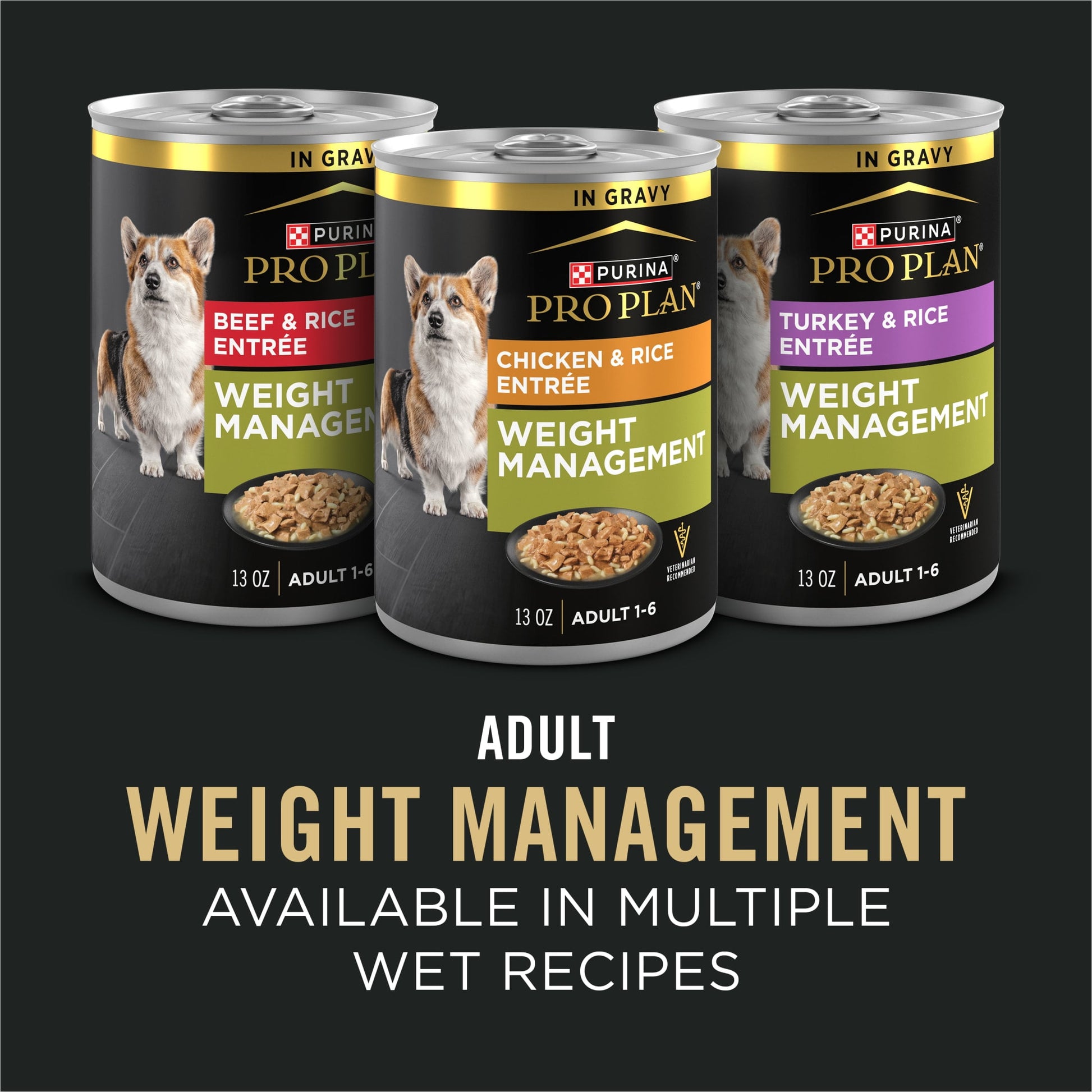 Purina Pro Plan Adult Senior Dog Food Shredded Blend Weight Management Chicken & Rice Formula, 6 lb Bag