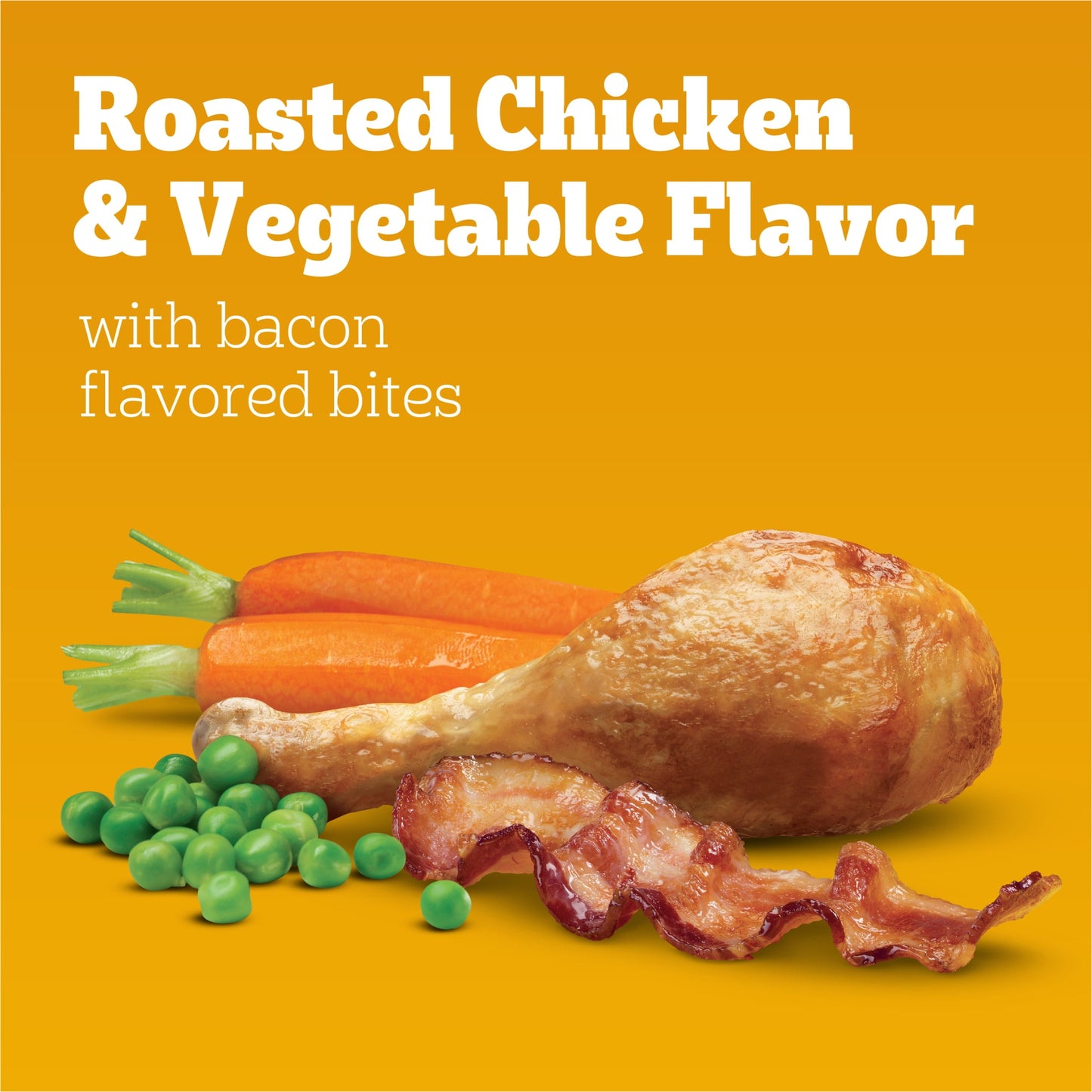 Pedigree Adult Dry Dog Food, Roasted Chicken And Vegetable Flavor With Bacon Flavored Bites, 18 Lb Bag