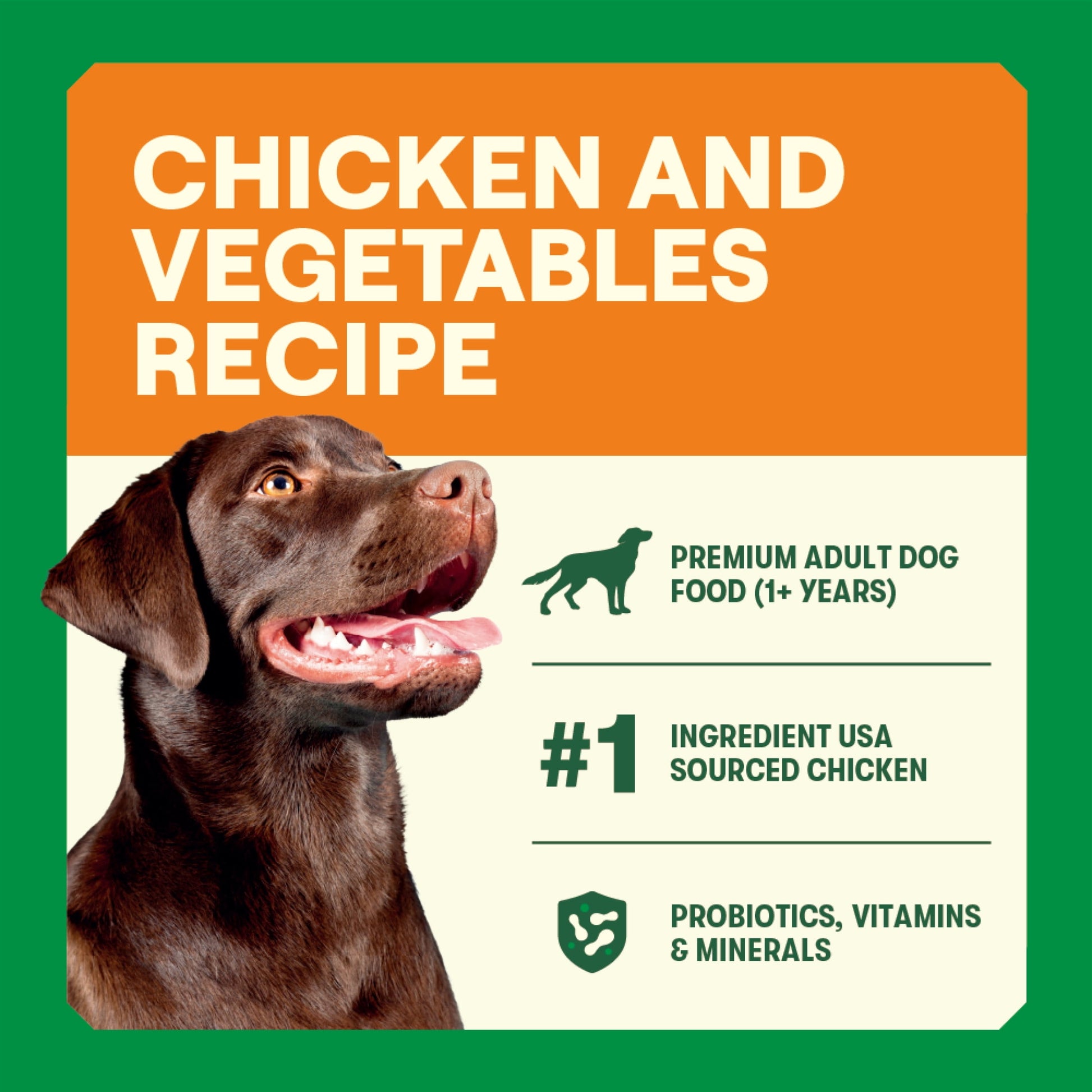 Goodlands Cage-Free Chicken & Vegetable Flavor, Dry Adult Dog Food with Probiotics, 14 lb Bag