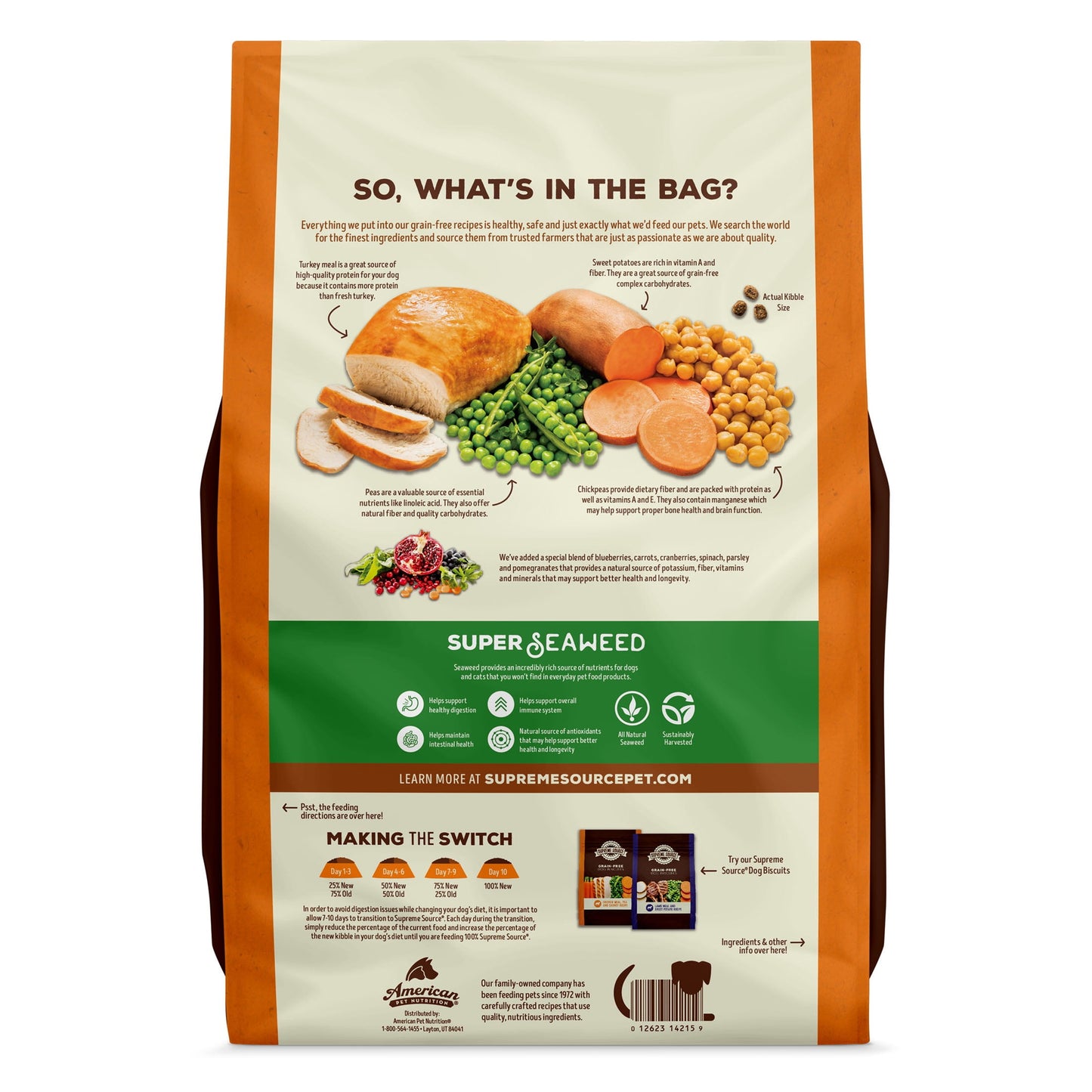 Supreme Source Grain-Free Turkey Meal & Sweet Potato Recipe Dry Dog Food, 11lb Bag