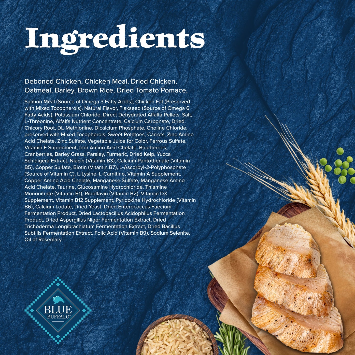 Blue Buffalo Wilderness Natural High-Protein Adult Dog Dry Food, Chicken Recipe, 13-lb.