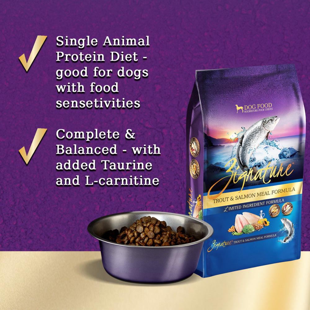 Zignature Trout and Salmon Meal Formula Dry Dog Food 12.5 lb