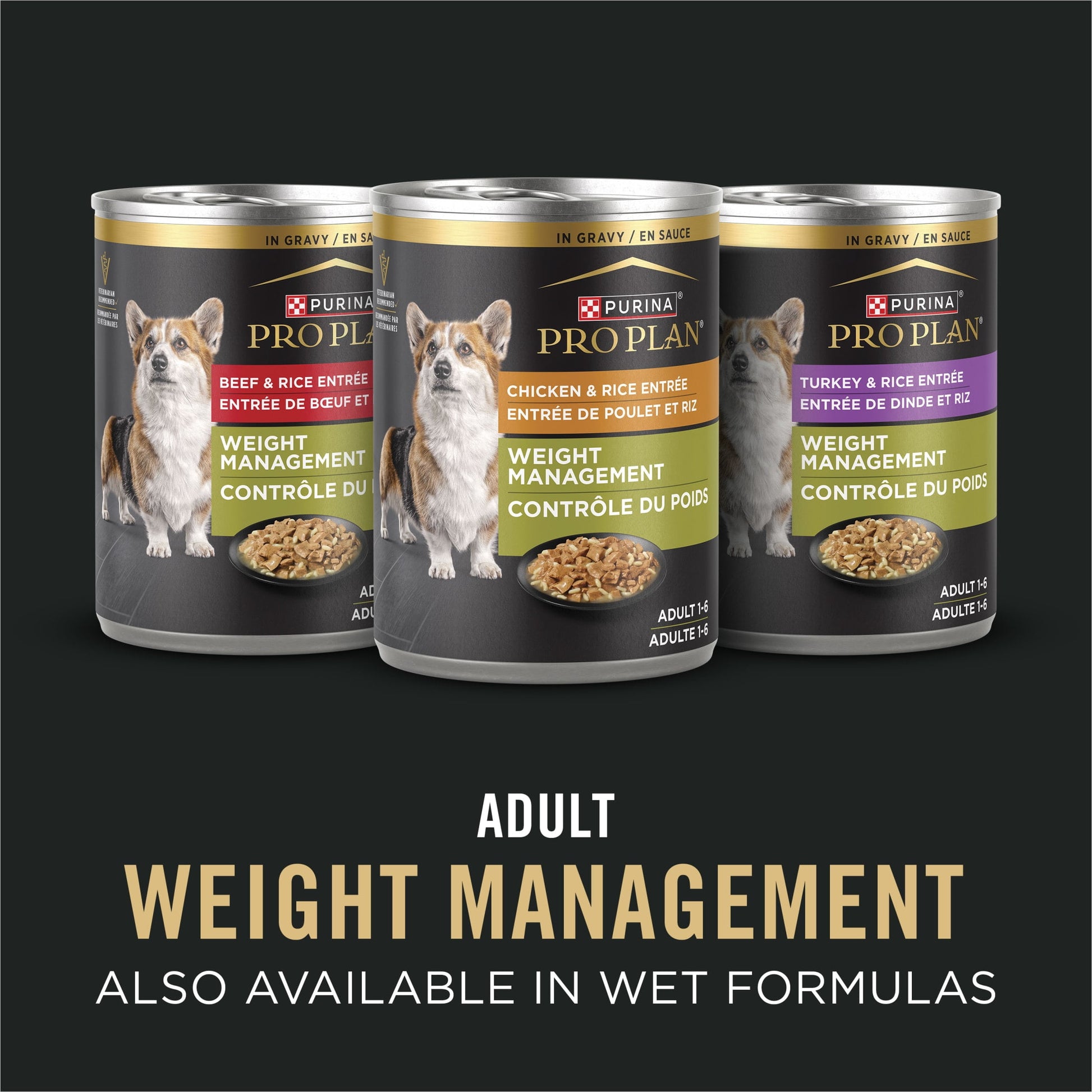 Purina Pro Plan Adult Senior Dog Food Shredded Blend Weight Management Chicken & Rice Formula, 6 lb Bag
