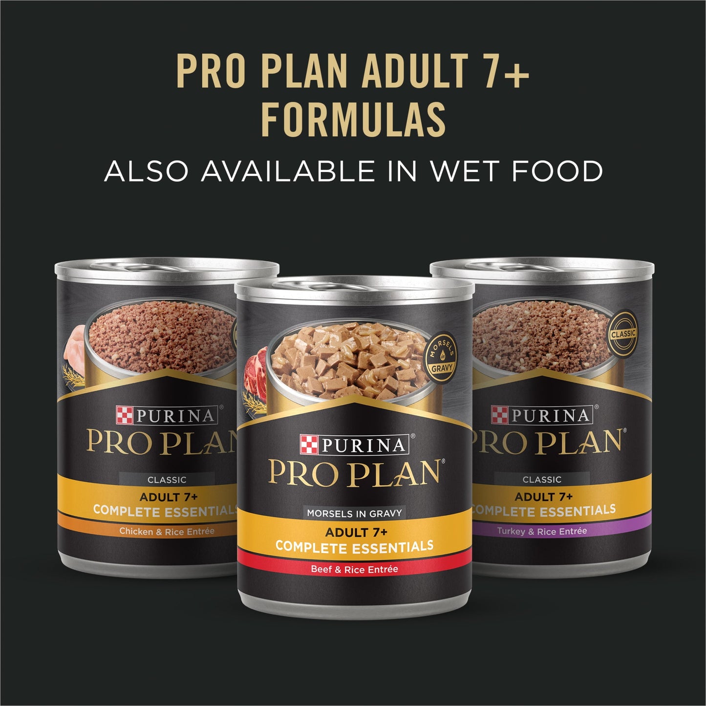 Purina Pro Plan Adult 7 Plus Complete Essentials Shredded Blend Beef and Rice Formula High Protein Dog Food for Senior Dogs, 18 lb Bag