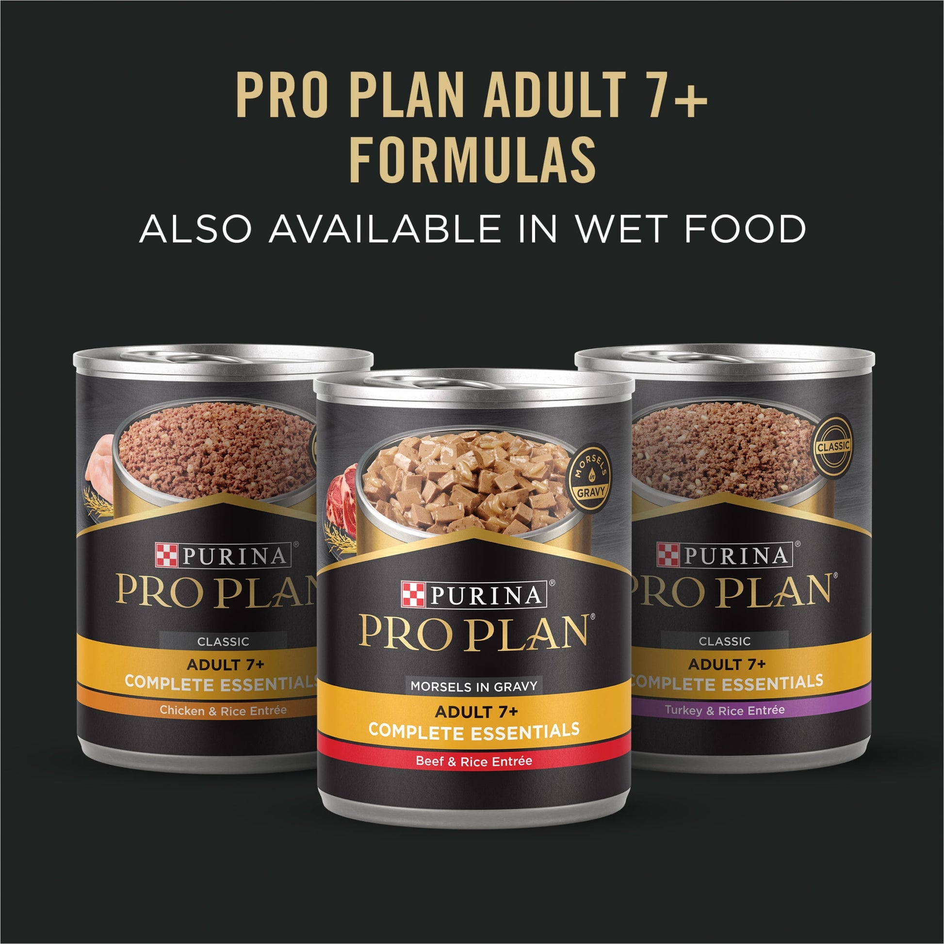 Purina Pro Plan Adult 7 Plus Complete Essentials Shredded Blend Beef and Rice Formula High Protein Dog Food for Senior Dogs, 18 lb Bag