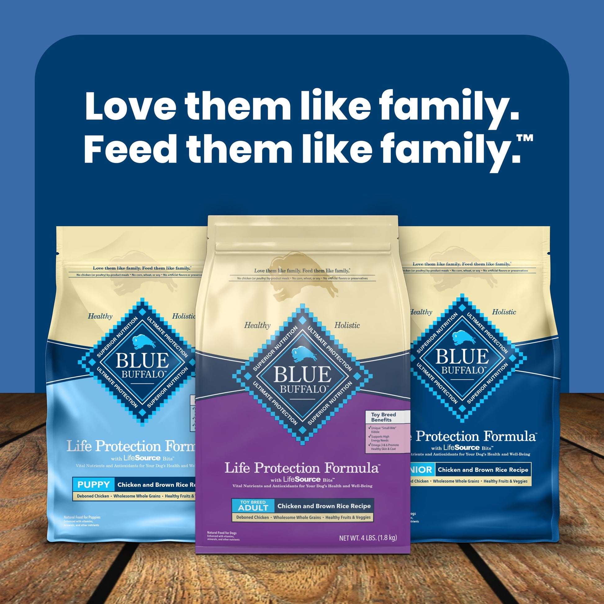 Blue Buffalo Life Protection Formula Toy Breed Dry Dog Food Chicken & Brown Rice 4 lbs.