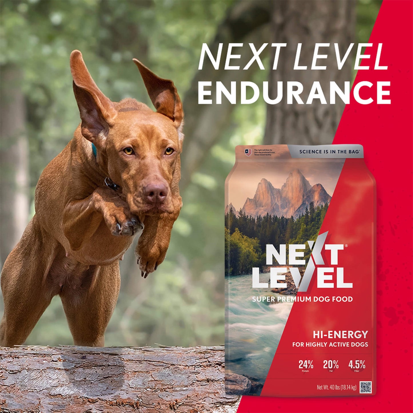 Next Level Hi-Energy Dry Dog Food, 40 lbs