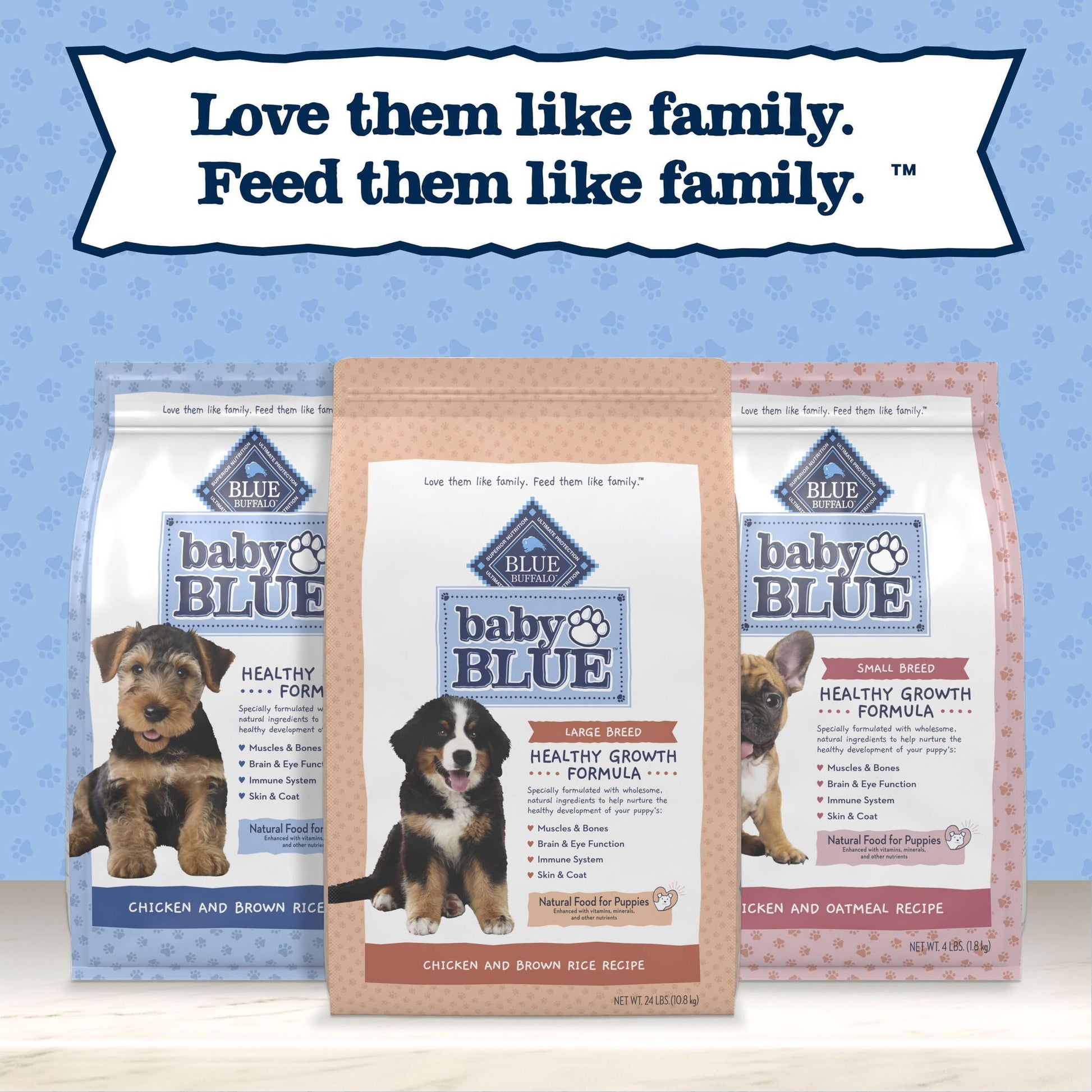 Blue Buffalo Baby BLUE Large Breed Puppy Dry Dog Food, Chicken & Brown Rice, 24-lb. Bag