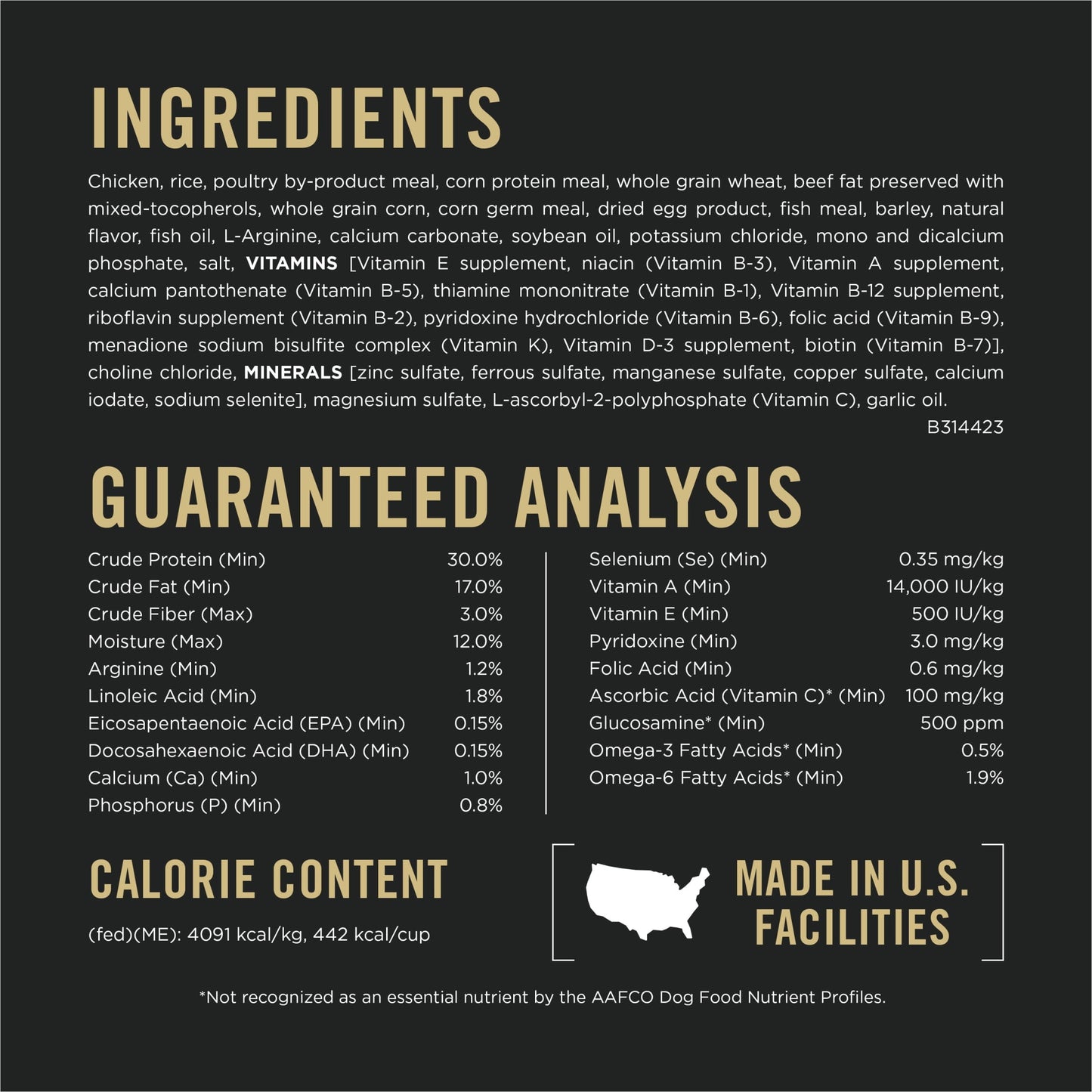 Purina Pro Plan Sport Adult 7 Plus Performance 30/17 Chicken and Rice High Protein Dog Food Dry Formula, 16 lb Bag