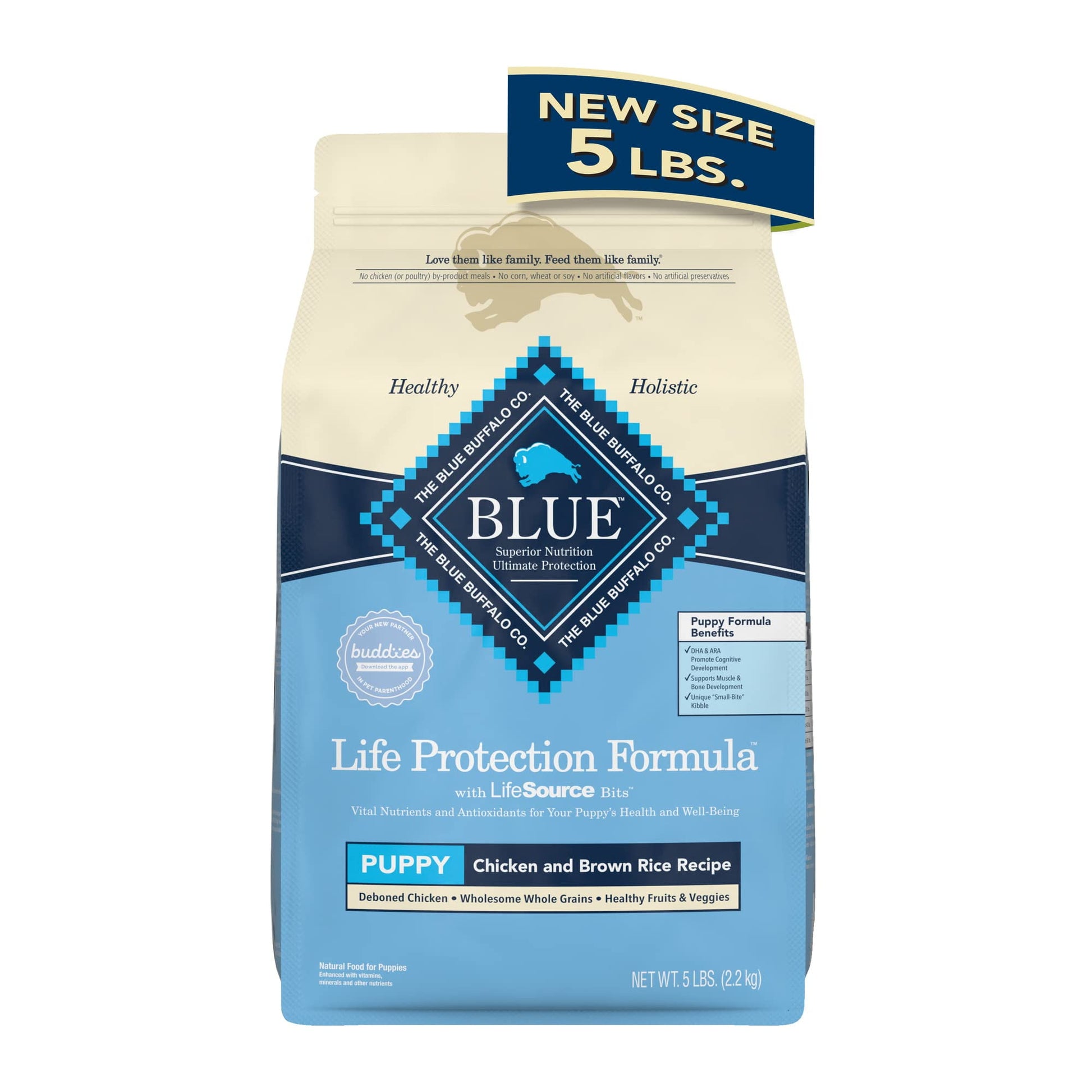 Blue Buffalo Life Protection Formula Natural Puppy Dry Dog Food, (Pack of 2)