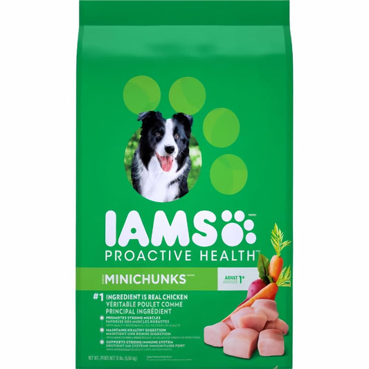 IAMS Proactive Health Minichunks Dry Adult Dog Food 15 lb (Pack of 10)