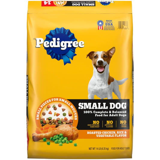Pedigree Complete Nutrition Roasted Chicken, Rice, And Vegetable Dry Dog Food, 14 Lb Bag