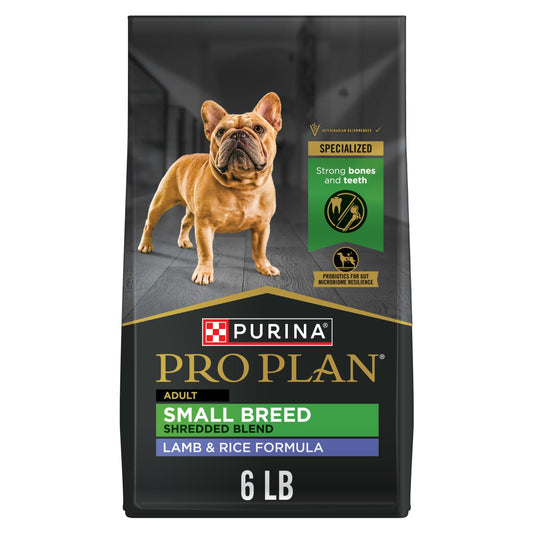 Purina Pro Plan High Protein Small Breed High Protein Dog Food Dry Shredded Blend Lamb and Rice Formula