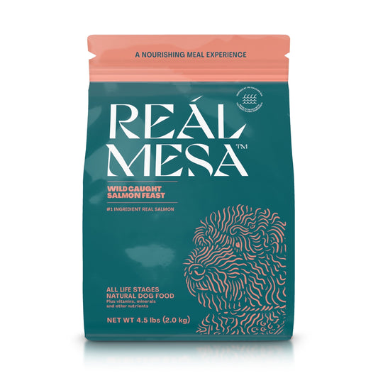 REAL MESA Wild Caught Salmon Feast Dry Dog Food, 4.5 lb Bag