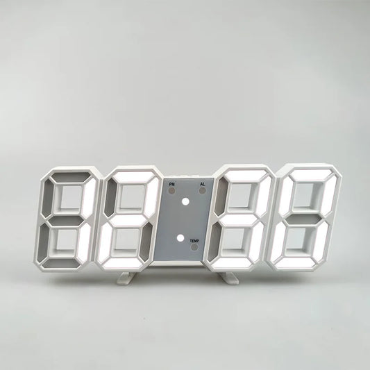 3D Digital Alarm Clock Wall LED Clock Desk Alarm Clock with