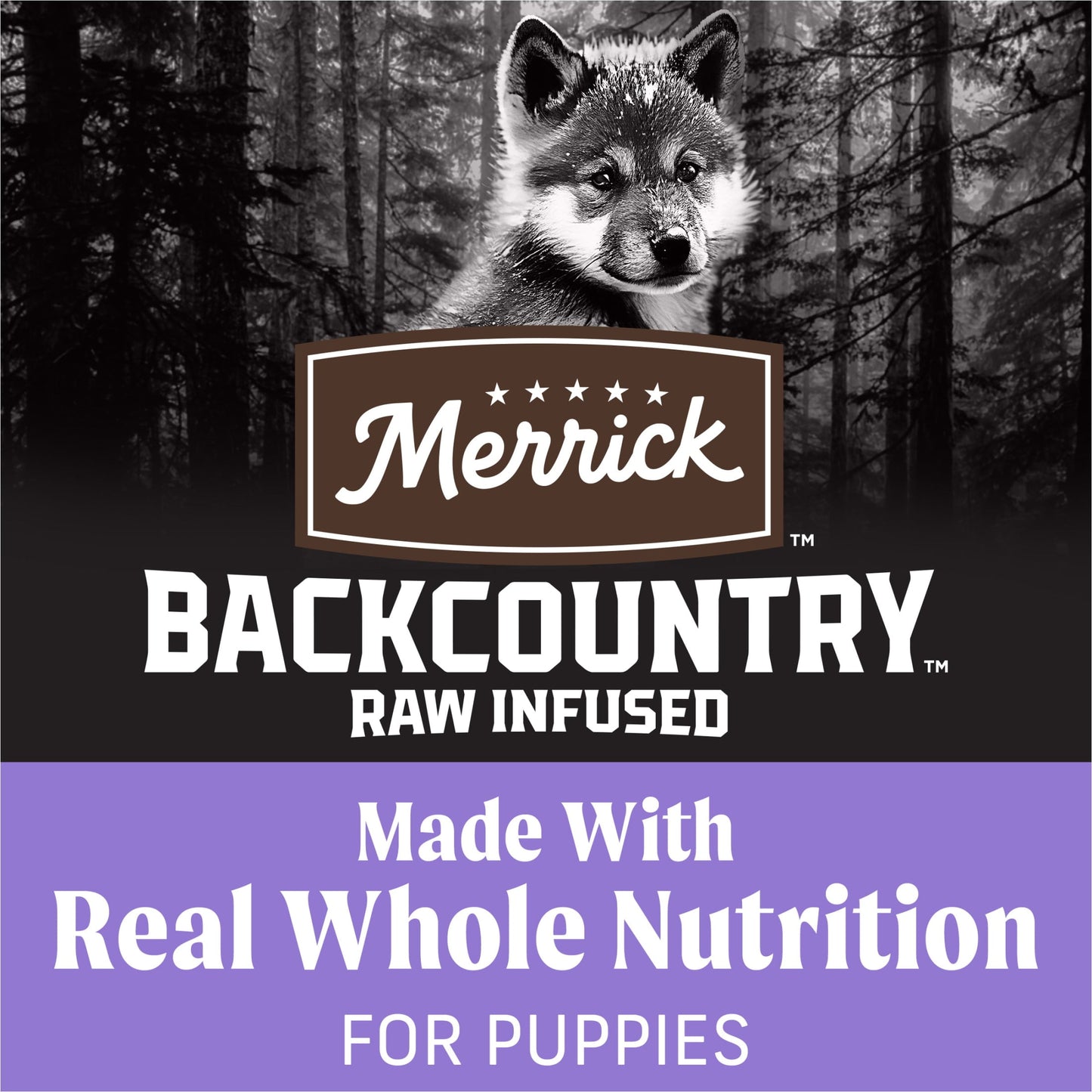 Merrick Backcountry Grain Free Dry Puppy Dog Food, Kibble With Freeze Dried Raw Pieces, Chicken Recipe, 20.0 lb. Bag