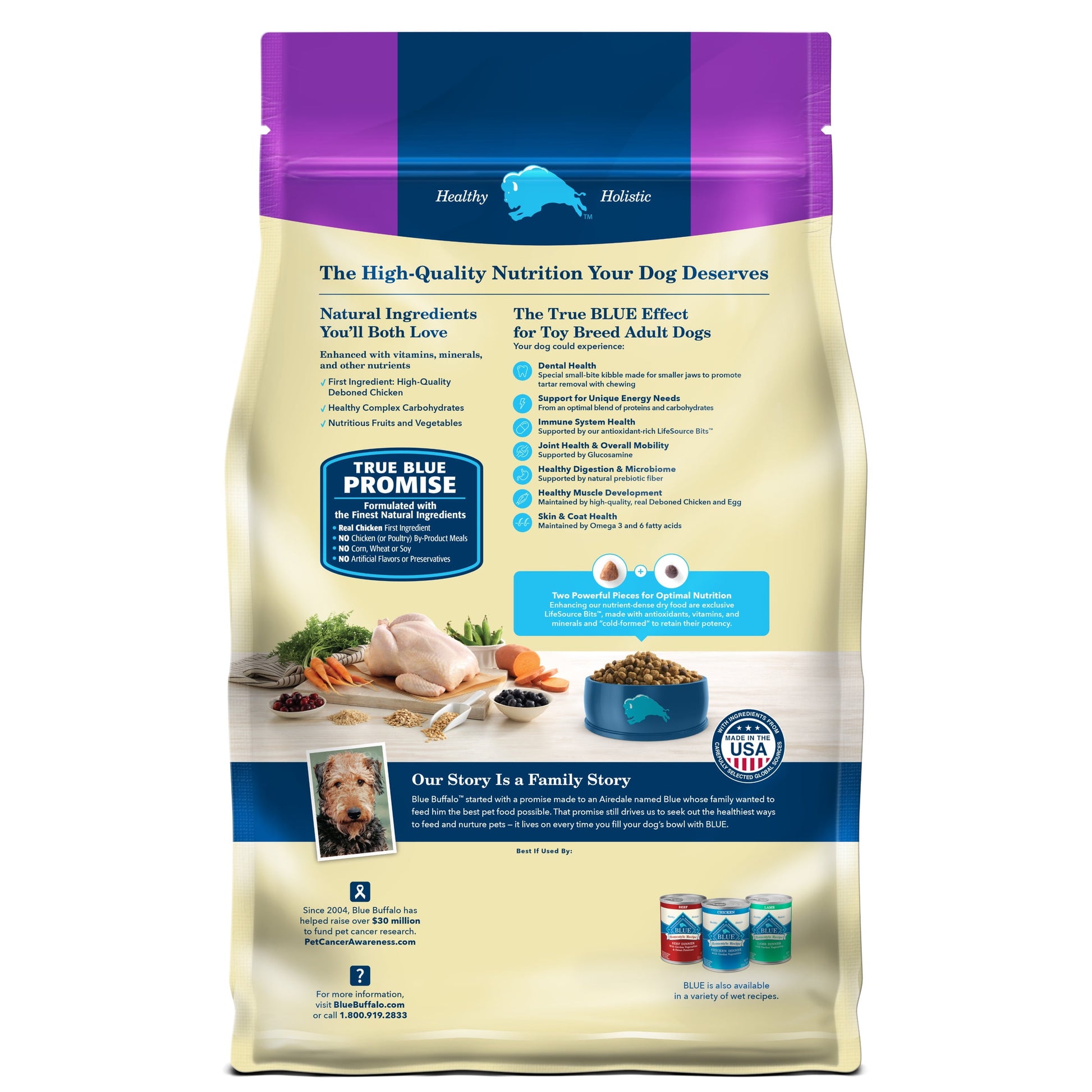 Blue Buffalo Life Protection Formula Toy Breed Dry Dog Food Chicken & Brown Rice 4 lbs.
