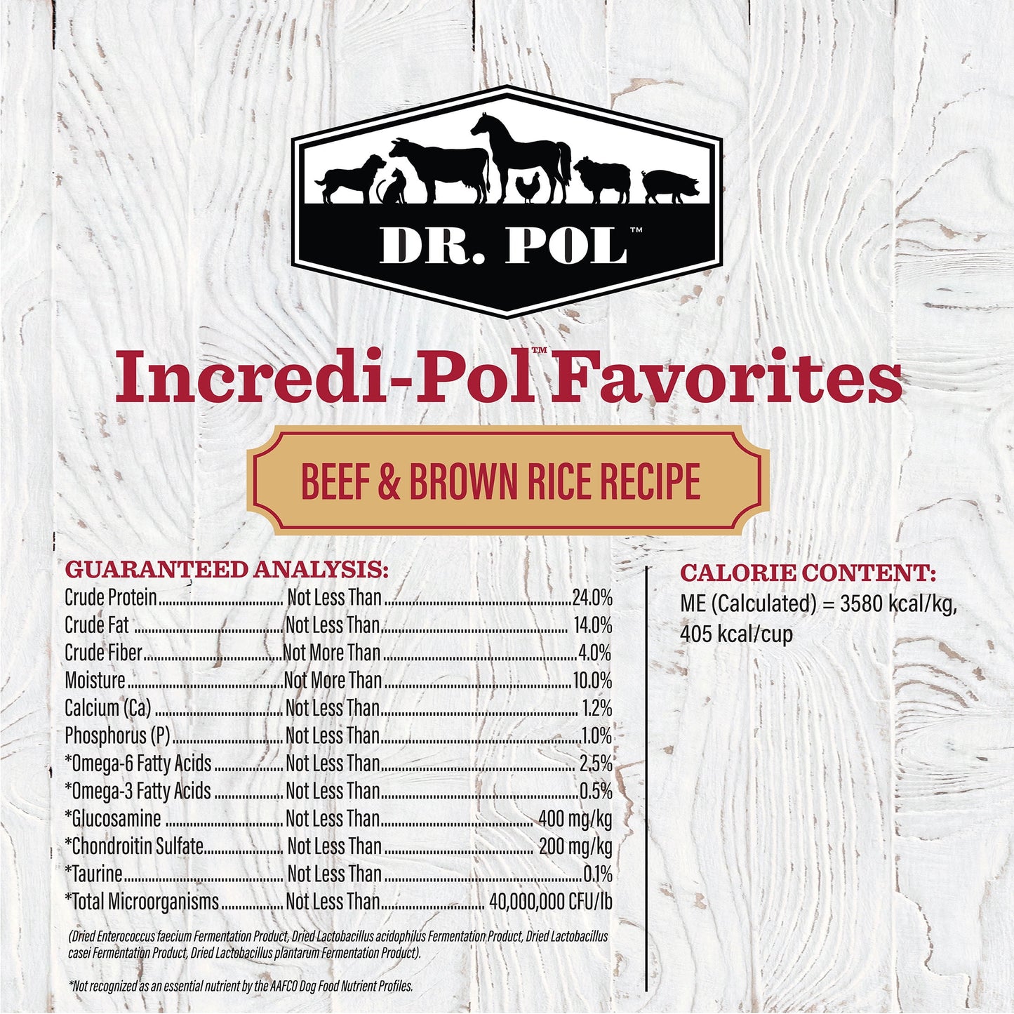 Dr. Pol Incredi-Pol Favorites Beef and Brown Rice Recipe Dog Food - 6lb