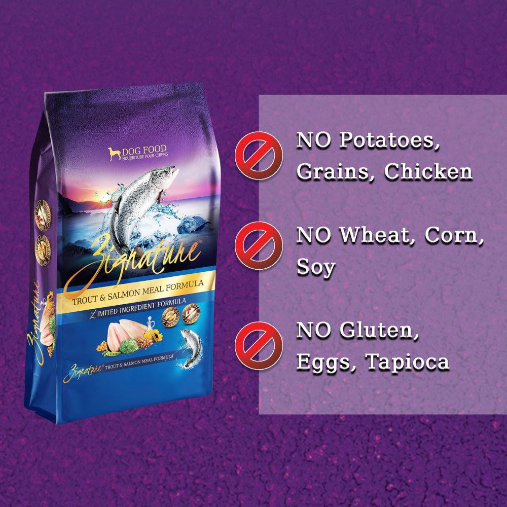 Zignature Trout and Salmon Meal Formula Dry Dog Food 12.5 lb