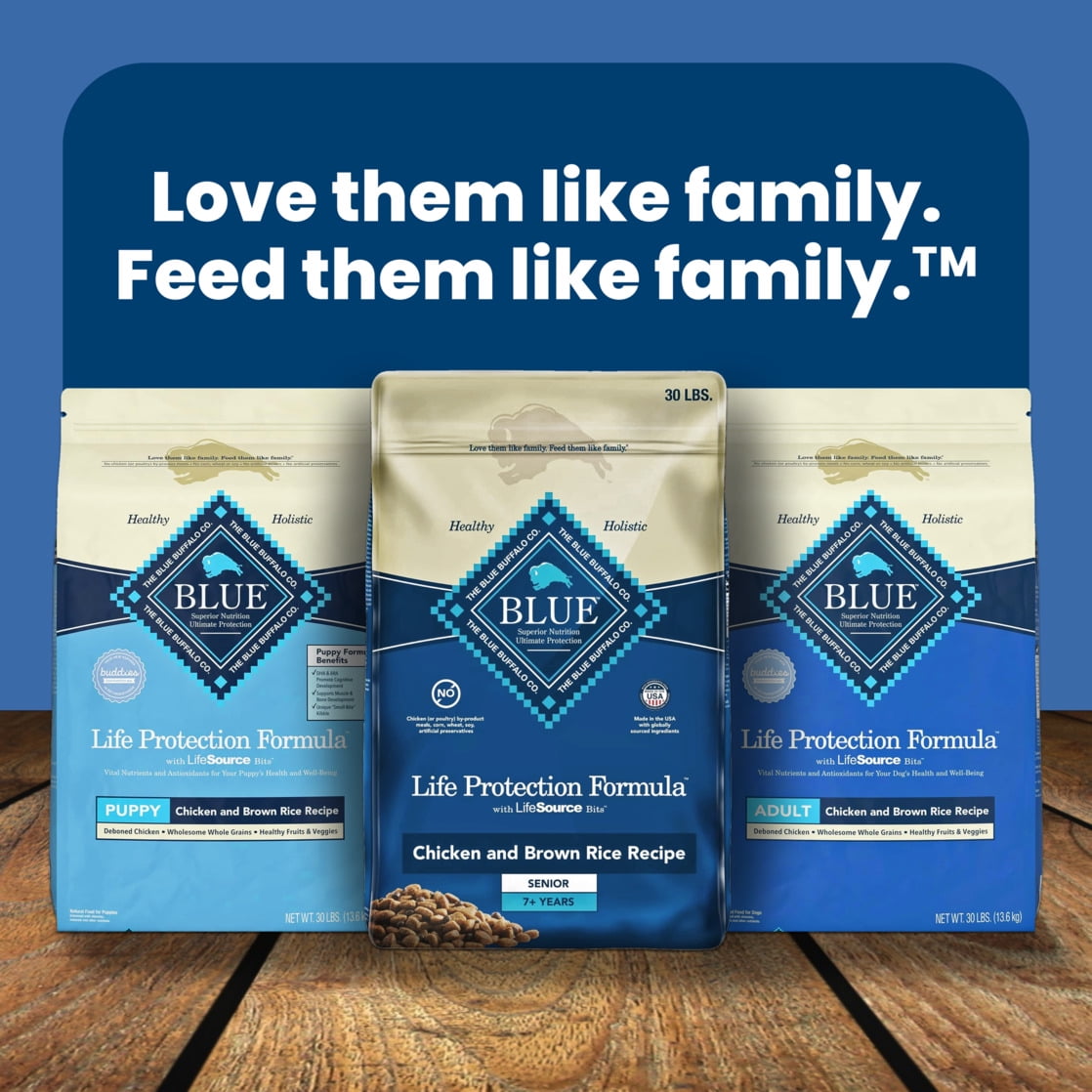 Blue Buffalo Life Protection Formula Small Breed Senior Dry Dog Food, Chicken & Rice, 15lb