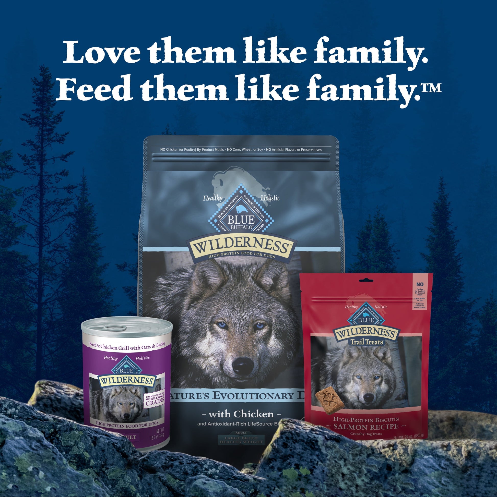 Blue Buffalo Wilderness Natural High-Protein Adult Dog Dry Food, Chicken Recipe, 13-lb.